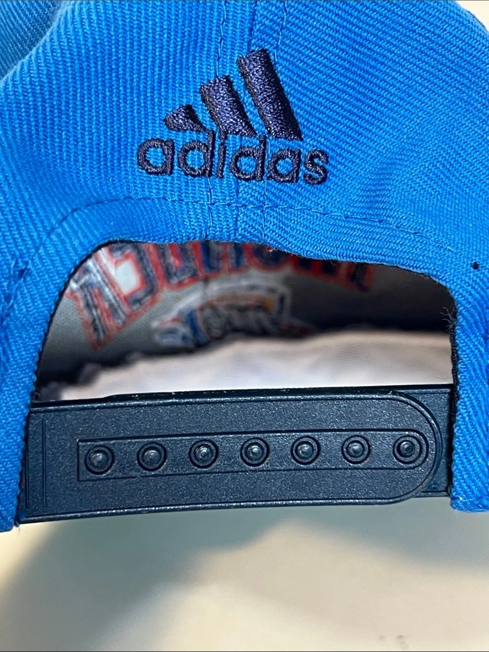 adidas OKC Thunder Men’s Blue and Navy Snapback Cap Wool Blend